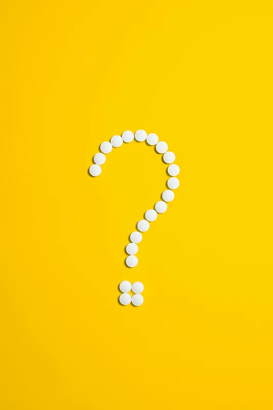 Medication question mark reminder for travelers carrying prescriptions through China customs