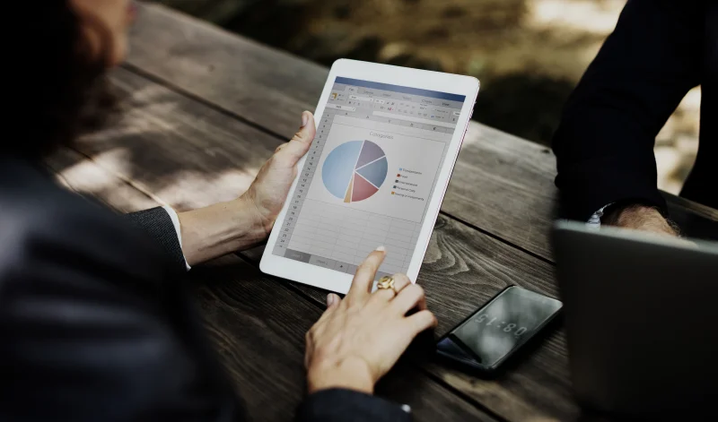 Digital record review on a tablet for clear travel coordination