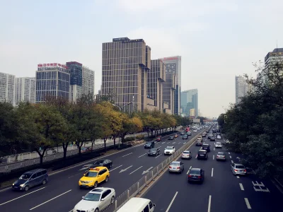 Busy city traffic representing common China travel expectations