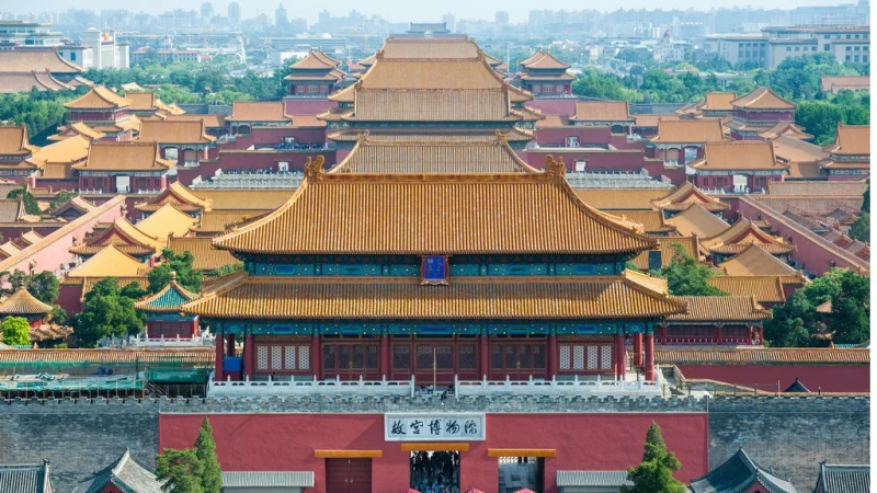 Palace Museum buildings in Beijing as an example of a popular attraction with entry rules