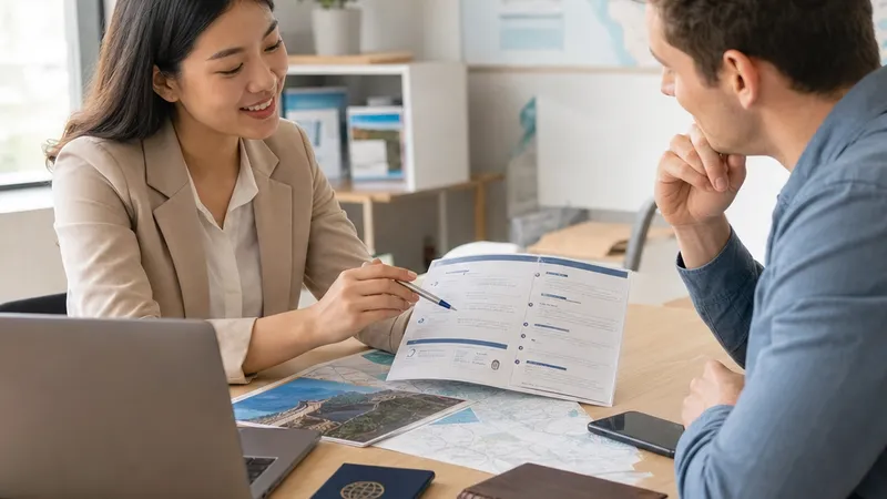 Jiangmi Travel specialist explaining China travel service boundaries to an international traveler