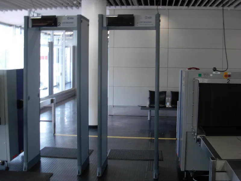 Airport security screening area for planning luggage and checkpoint timing during China travel