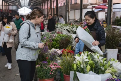 First-time visitor guide to Chinese flower markets
